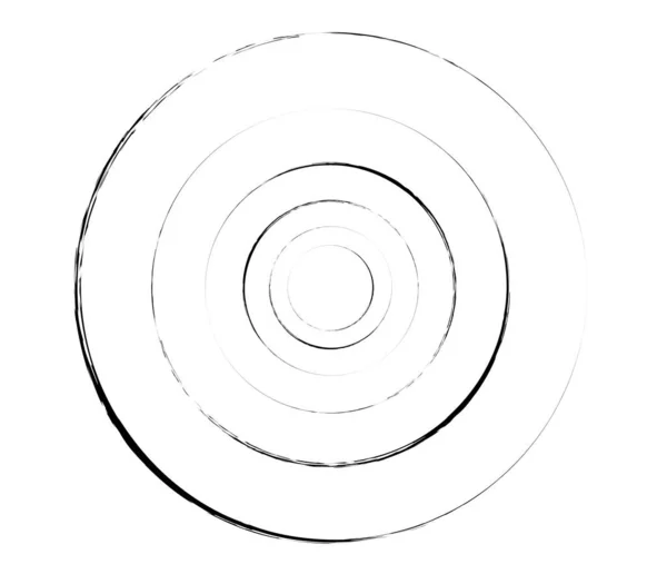 Concentric Circles Rings Circular Geometric Element — Vetor de Stock