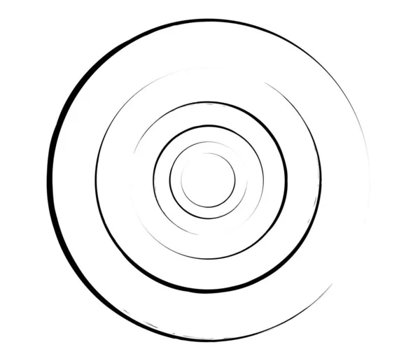 Koncentriska Cirklar Ringar Cirkulärt Geometriskt Element — Stock vektor