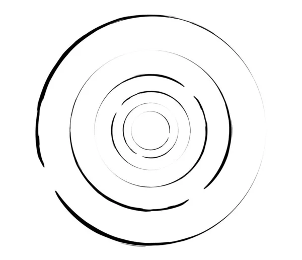 Cercles Concentriques Anneaux Élément Géométrique Circulaire — Image vectorielle