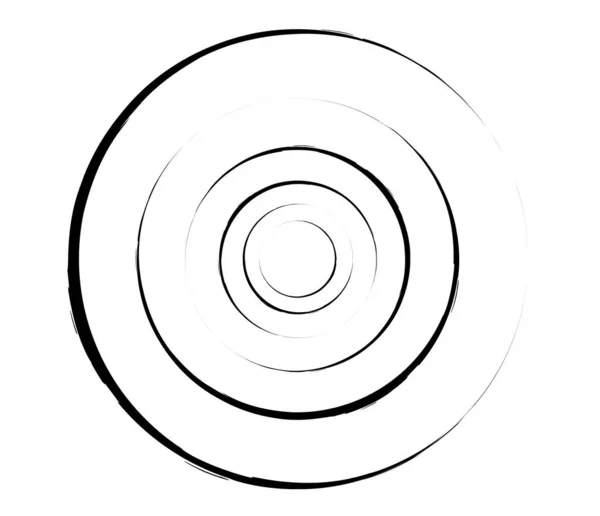Concentric Circles Rings Circular Geometric Element — Stock Vector