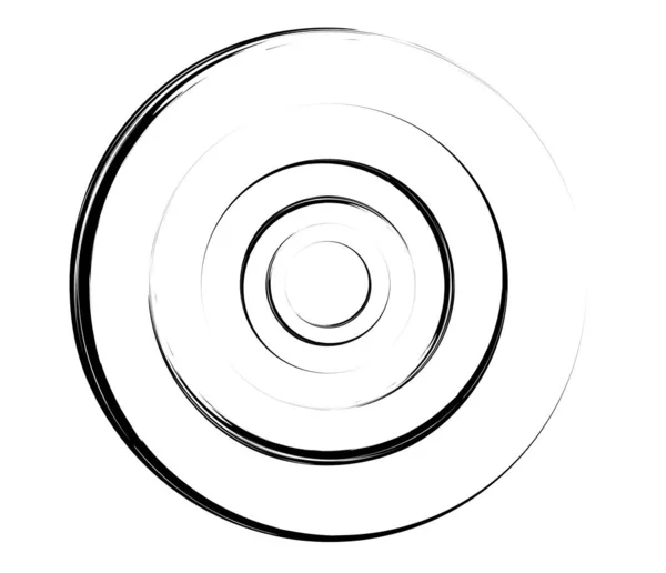 Cercles Concentriques Anneaux Élément Géométrique Circulaire — Image vectorielle