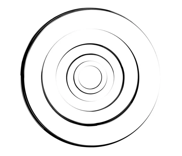 Círculos Concêntricos Anéis Elemento Geométrico Circular —  Vetores de Stock