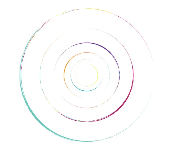 Soustředné Kruhy Prsteny Kruhový Geometrický Prvek — Stockový vektor