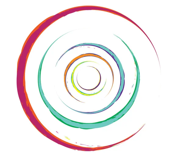 Konzentrische Kreise Ringe Kreisförmiges Geometrisches Element — Stockvektor