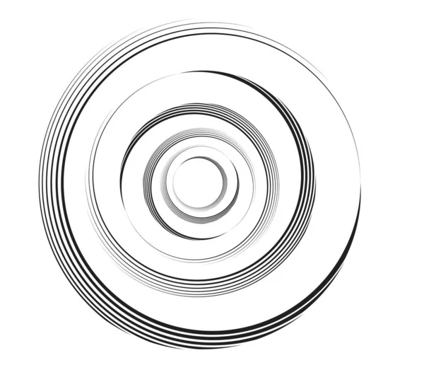 Concentric Circles Rings Circular Geometric Element — Vettoriale Stock