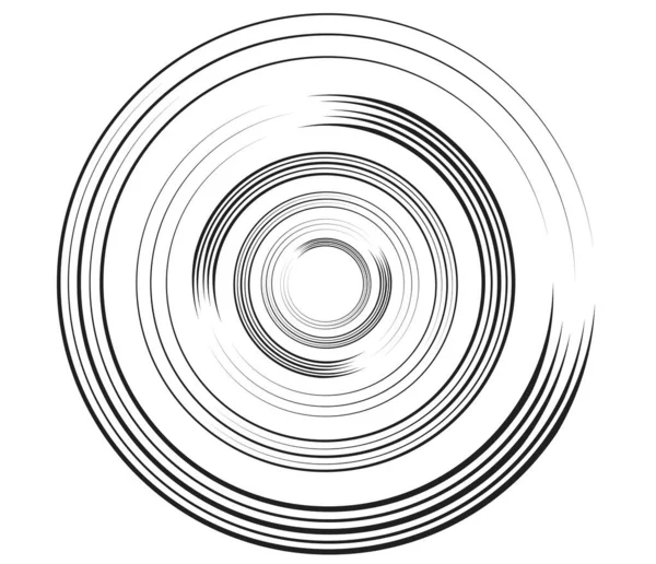 Concentrische Cirkels Ringen Circulair Geometrisch Element — Stockvector