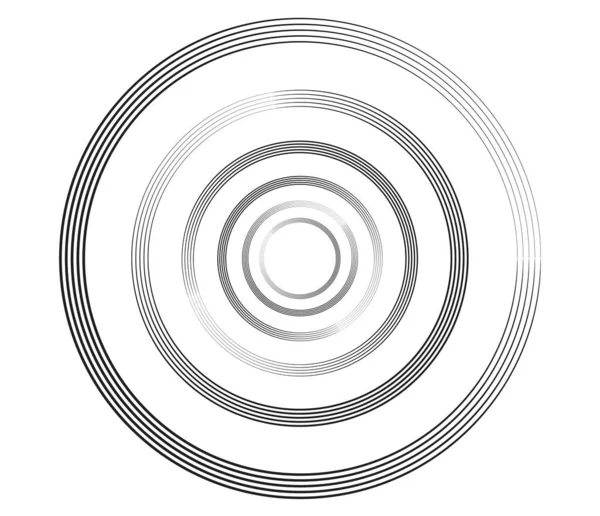 Konzentrische Kreise Ringe Kreisförmiges Geometrisches Element — Stockvektor