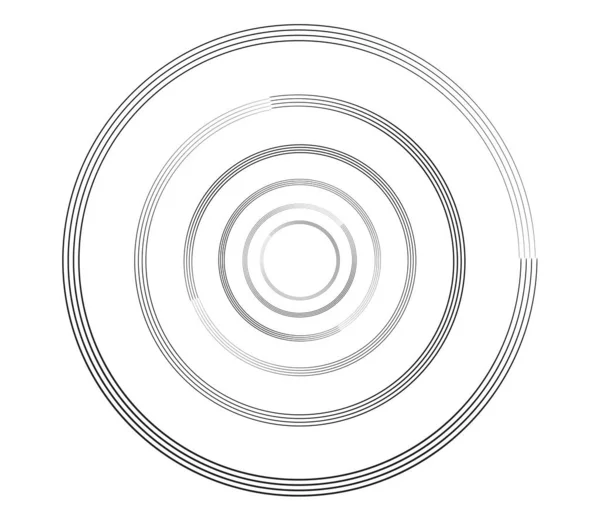 Círculos Concêntricos Anéis Elemento Geométrico Circular — Vetor de Stock