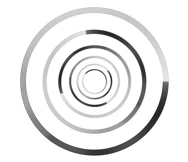 Círculos Concéntricos Anillos Elemento Geométrico Circular — Vector de stock