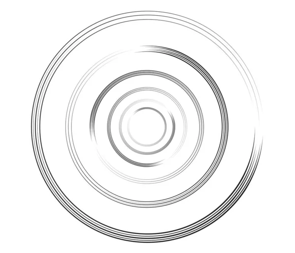 Círculos Concêntricos Anéis Elemento Geométrico Circular — Vetor de Stock