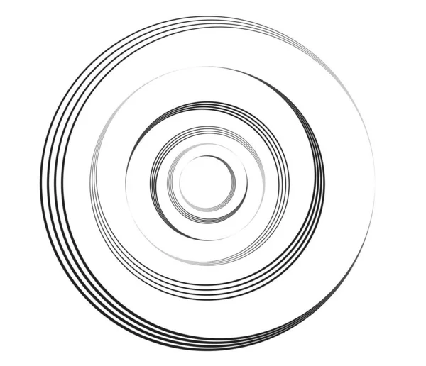 Концентрические Круги Кольца Круговой Геометрический Элемент — стоковый вектор