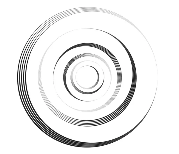 同心圆 圆形几何元件 — 图库矢量图片