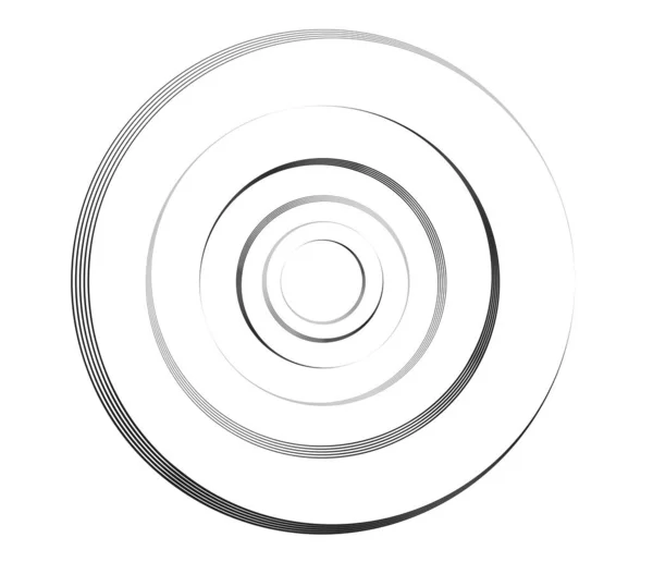 Concentrische Cirkels Ringen Circulair Geometrisch Element — Stockvector