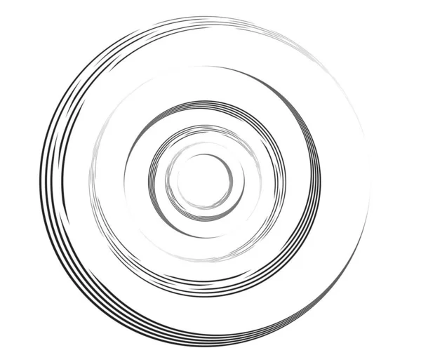 Koncentriska Cirklar Ringar Cirkulärt Geometriskt Element — Stock vektor