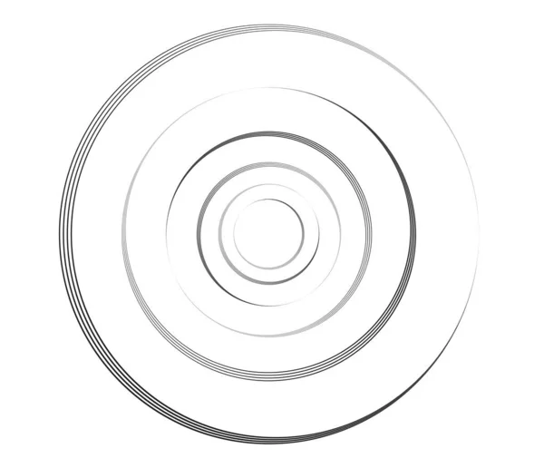 Cercles Concentriques Anneaux Élément Géométrique Circulaire — Image vectorielle