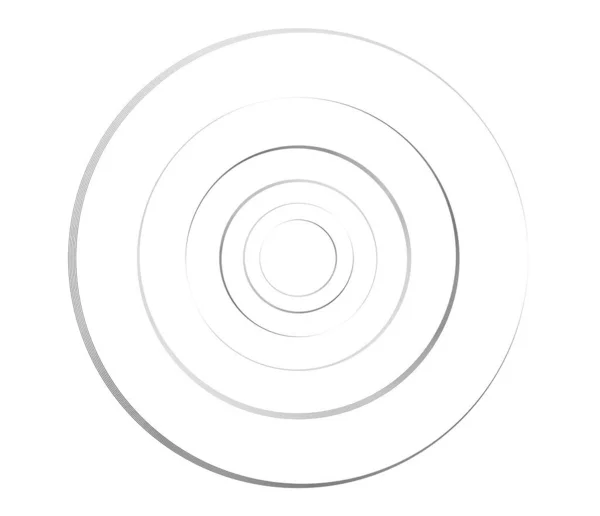 Koncentryczne Kręgi Pierścienie Okrągły Element Geometryczny — Wektor stockowy