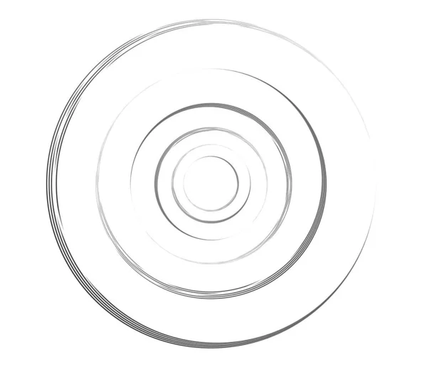 Soustředné Kruhy Prsteny Kruhový Geometrický Prvek — Stockový vektor