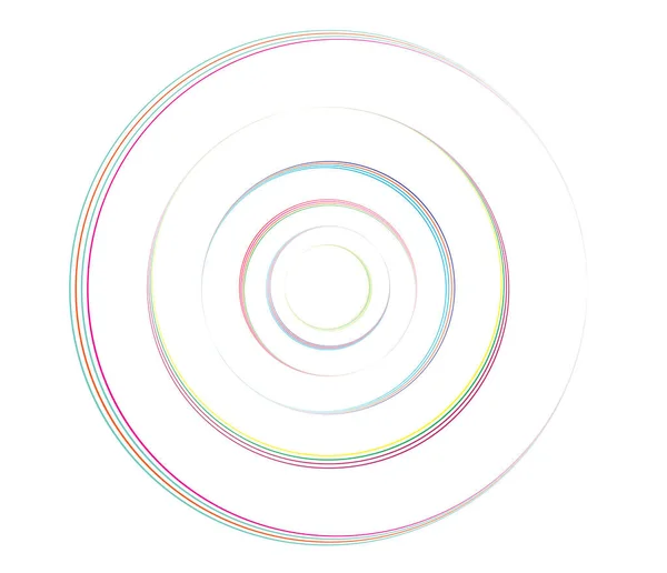 Cercles Concentriques Anneaux Élément Géométrique Circulaire — Image vectorielle