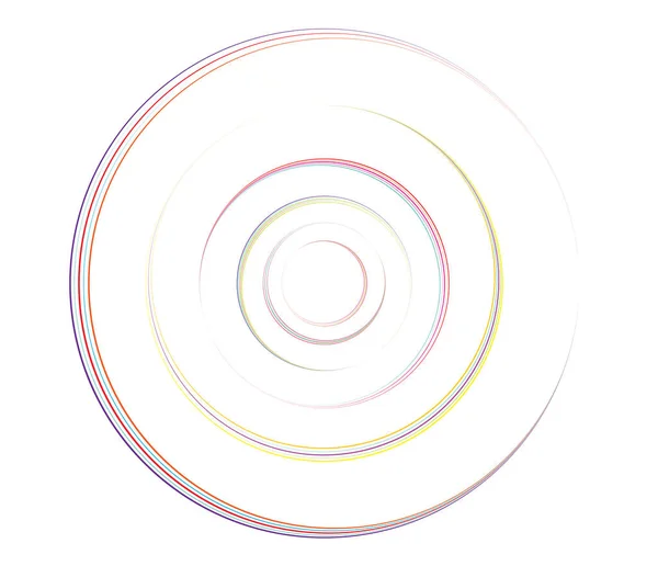 Cerchi Concentrici Anelli Elemento Geometrico Circolare — Vettoriale Stock