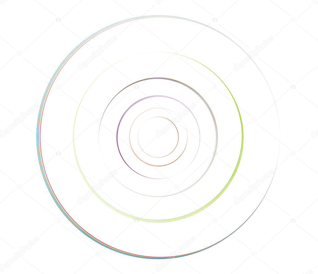 Concentric circles, rings. Circular geometric element