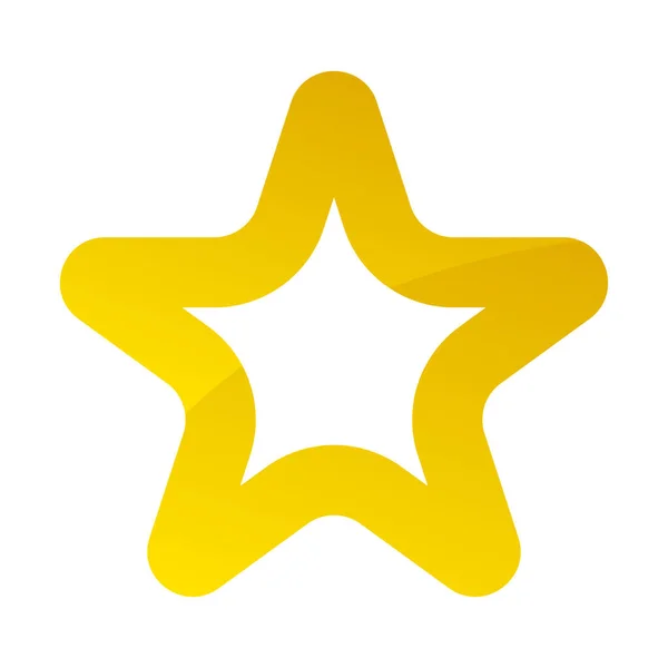 Glossy Shiny Golden Star Icon Symbol Stock Vector Illustration Clip — Stockový vektor