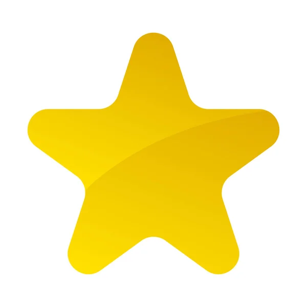 Glossy Shiny Golden Star Icon Symbol Stock Vector Illustration Clip — Stock Vector