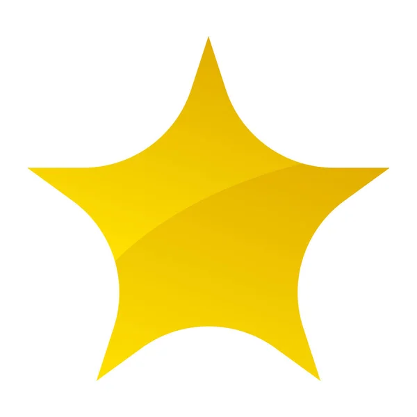 Glossy Shiny Golden Star Icon Symbol Stock Vector Illustration Clip — 스톡 벡터