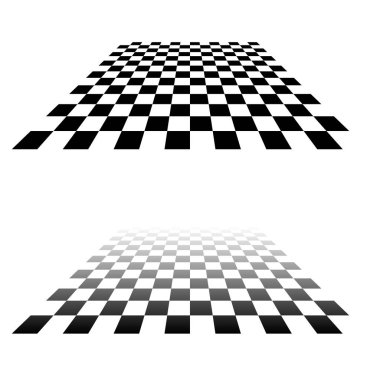 Satranç, dama tahtası kareleri desenli elementler. Stock vektör illüstrasyonu, klip- art grafikleri