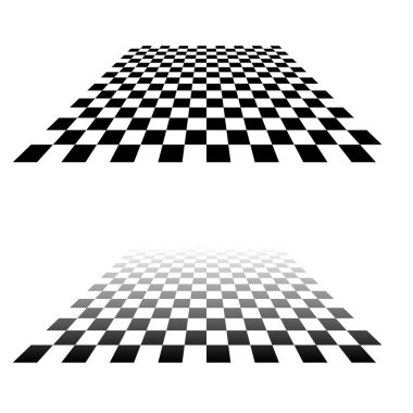 Satranç, dama tahtası kareleri desenli elementler. Stock vektör illüstrasyonu, klip- art grafikleri