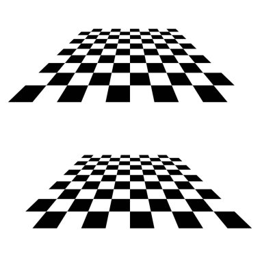 Satranç, dama tahtası kareleri desenli elementler. Stock vektör illüstrasyonu, klip- art grafikleri