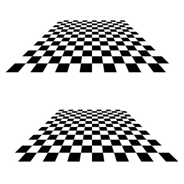 Satranç, dama tahtası kareleri desenli elementler. Stock vektör illüstrasyonu, klip- art grafikleri