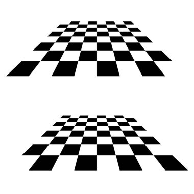 Satranç, dama tahtası kareleri desenli elementler. Stock vektör illüstrasyonu, klip- art grafikleri