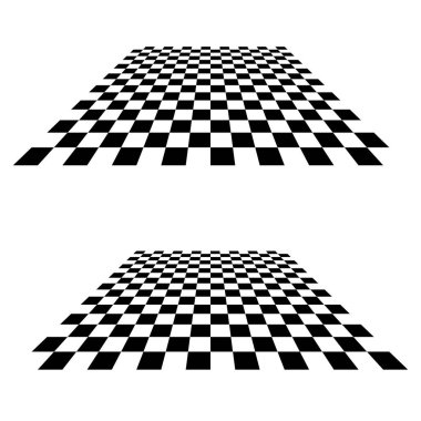 Satranç, dama tahtası kareleri desenli elementler. Stock vektör illüstrasyonu, klip- art grafikleri