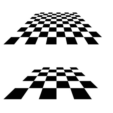 Satranç, dama tahtası kareleri desenli elementler. Stock vektör illüstrasyonu, klip- art grafikleri