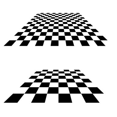 Satranç, dama tahtası kareleri desenli elementler. Stock vektör illüstrasyonu, klip- art grafikleri