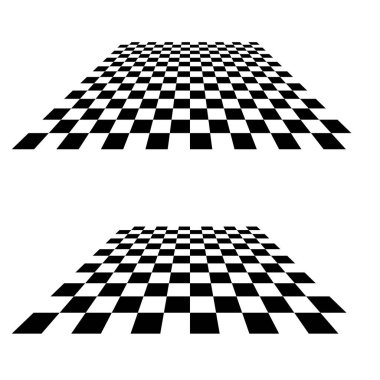 Satranç, dama tahtası kareleri desenli elementler. Stock vektör illüstrasyonu, klip- art grafikleri