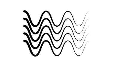 Dalgalı, zig-zag, çapraz çizgiler. Dalgalanan çizgiler