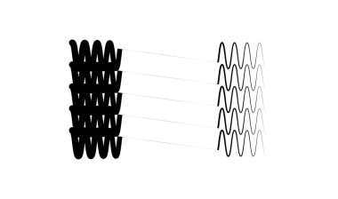 Dalgalı, zig-zag, çapraz çizgiler. Dalgalanan çizgiler
