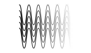 Dalgalı, zig-zag, çapraz çizgiler. Dalgalanan çizgiler