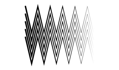 Dalgalı, zig-zag, çapraz çizgiler. Dalgalanan çizgiler