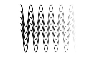 Dalgalı, zig-zag, çapraz çizgiler. Dalgalanan çizgiler