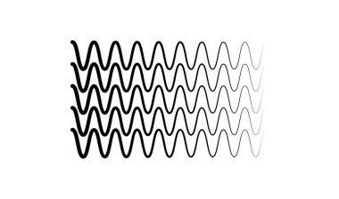 Dalgalı, zig-zag, çapraz çizgiler. Dalgalanan çizgiler