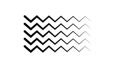 Dalgalı, zig-zag, çapraz çizgiler. Dalgalanan çizgiler