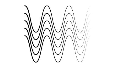 Dalgalı, zig-zag, çapraz çizgiler. Dalgalanan çizgiler
