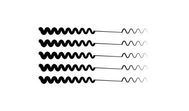 Wavy, zig-zag, criss-cross lines. Waving stripes