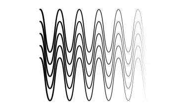Dalgalı, zig-zag, çapraz çizgiler. Dalgalanan çizgiler