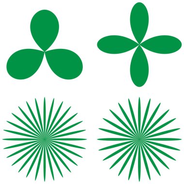 Yaprak, çiçek ve bitki silueti elementi