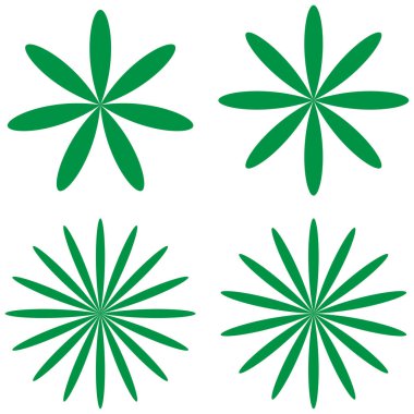 Yaprak, çiçek ve bitki silueti elementi