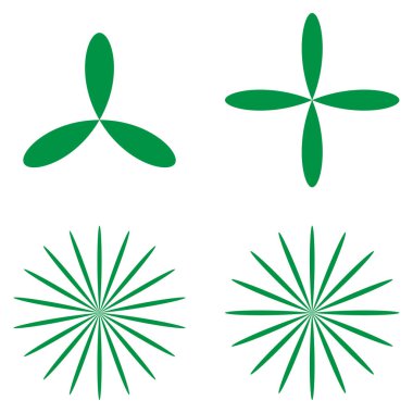 Yaprak, çiçek ve bitki silueti elementi