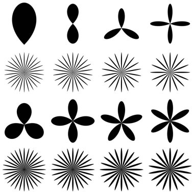 Yaprak, çiçek ve bitki silueti elementi